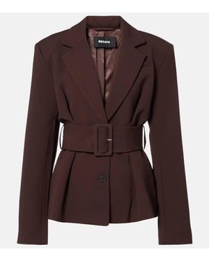 ROTATE BIRGER CHRISTENSEN Belted Blazer - Brown