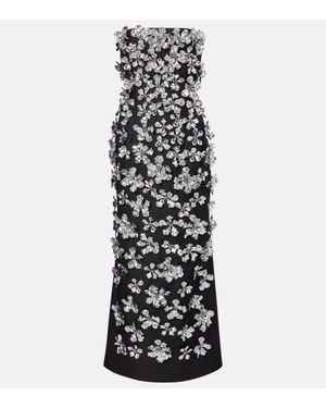 Emilia Wickstead Leilani Embellished Strapless Gown - White