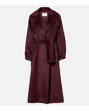 Max Mara Mantel Albata Aus Alpakawolle Und Wolle - Rot