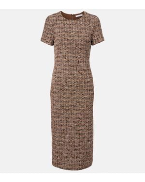 Max Mara Midikleid Giugno Aus Tweed - Natur