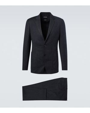 ZEGNA Wool Suit - Blue