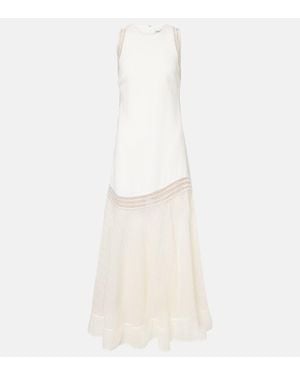 Jonathan Simkhai Zakaria Mesh-Trimmed Maxi Dress - White