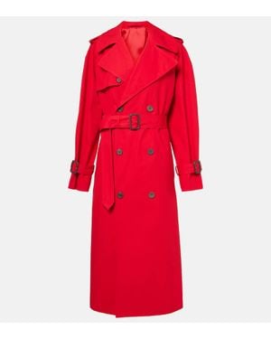 Wardrobe NYC Cotton Trench Coat - Red