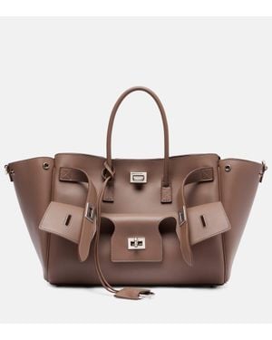 Balenciaga Tote Bel Air Small Aus Leder - Braun