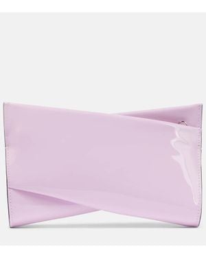 Christian Louboutin Loubitwist Small Patent Leather Clutch - Purple