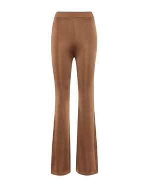 STAUD Moonstone High-Rise Flared Trousers - Brown