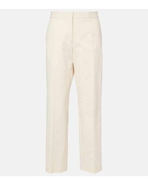 Jil Sander Gerade Cropped-Hose Aus Baumwolle - Natur