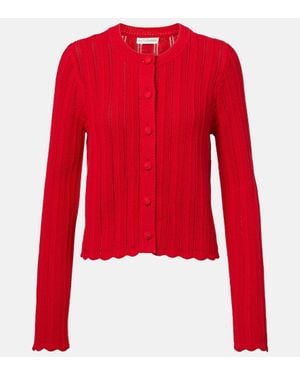 Altuzarra Cardigan Mariette Aus Pointelle-Strick - Rot