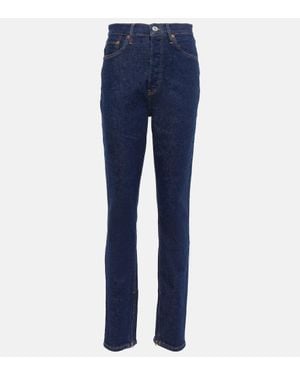 RE/DONE Slim Jeans Super High Drainpipe - Blau