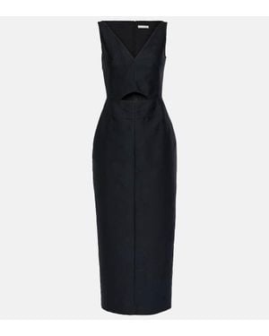 Emilia Wickstead Abito Midi Illyse Con Cut-Out - Nero