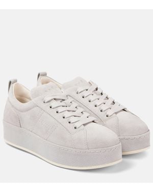 Hogan H681 Suede Trainers - White