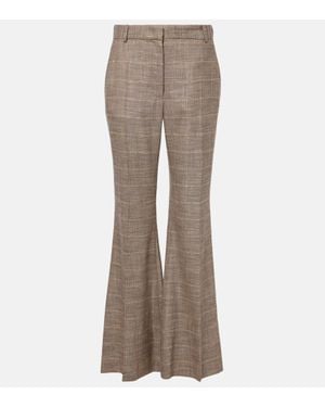 JOSEPH Stevens Wool-Blend Flared Pants - Brown