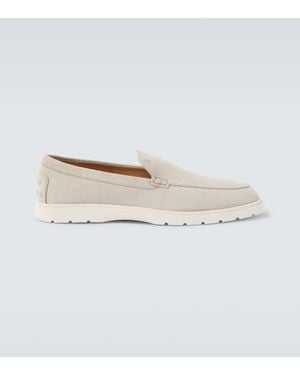 Tod's Suede Driving Shoes - White