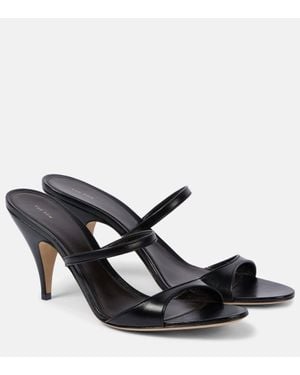 The Row Mules Vika Knot 80 En Cuir - Noir