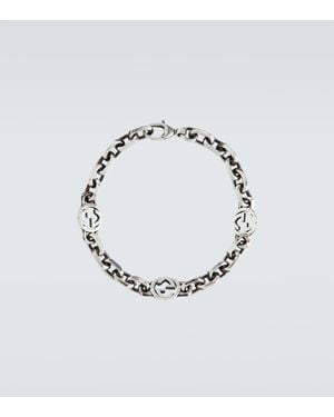 Gucci Pulsera de plata con gg - Metálico