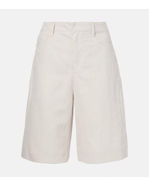 ショートパンツ MAX MARA Antiope cotton shorts Bianco Max Mara Antiope Cotton Shorts in White | Lyst