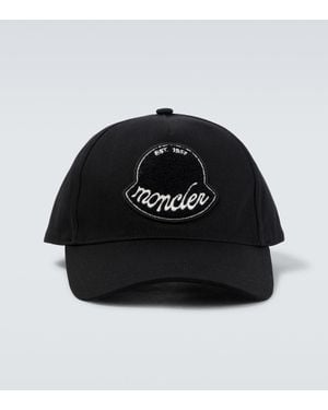 Moncler Baseballcap Aus Baumwoll-Gabardine - Schwarz