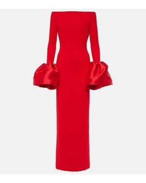 Solace London Talia Off-The-Shoulder Maxi Dress - Red