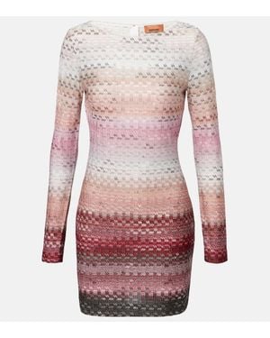 Missoni Zigzag Lame Minidress - Pink
