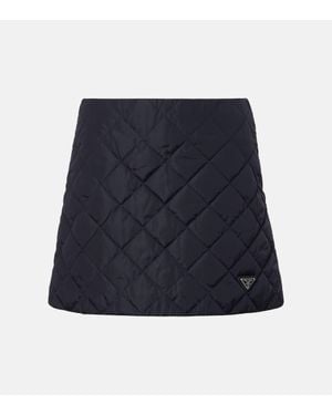Prada Re-Nylon Quilted Miniskirt - Blue