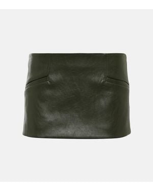 AYA MUSE Edona Faux Leather Miniskirt - Green