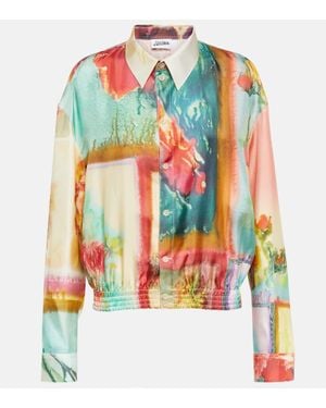 Jean Paul Gaultier Camisa De Seda Estampada - Multicolor