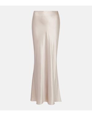 The Sei Silk Satin Maxi Skirt - Natural