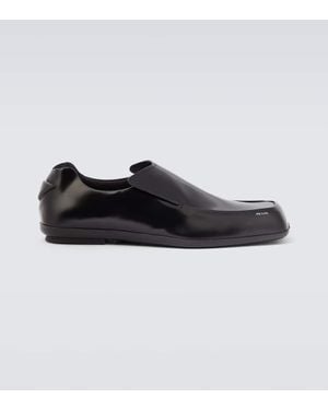 Prada Mocasines Razor De Piel Cepillada - Negro