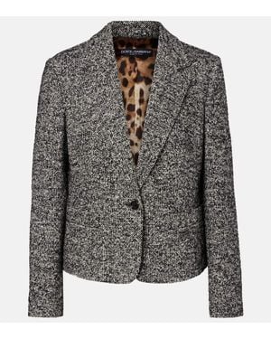 Dolce & Gabbana Jacke Aus Einem Wollgemisch - Schwarz