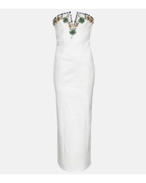 Miss Sohee Vestido De Fiesta Adornado - Blanco