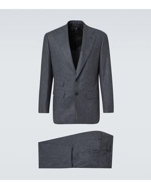 Thom Sweeney Anzug Aus Wollflanell - Blau