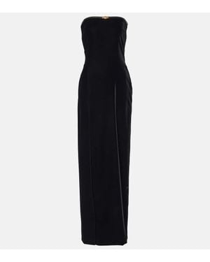 Tom Ford Strapless Velvet Gown - Black