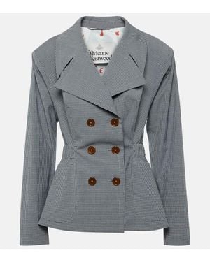 Vivienne Westwood Gingham Cotton Jacket - Gray