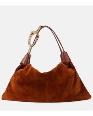 Zimmermann Trampoline Small Suede Shoulder Bag - Brown