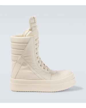Rick Owens High-Top Sneakers Mega Geobasket Aus Leder - Natur