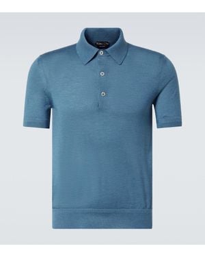 Tom Ford Polohemd Aus Kaschmir Und Seide - Blau
