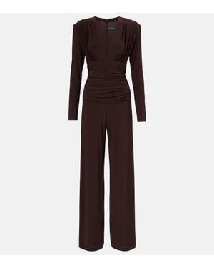 Norma Kamali Ruched Jersey Jumpsuit - Purple