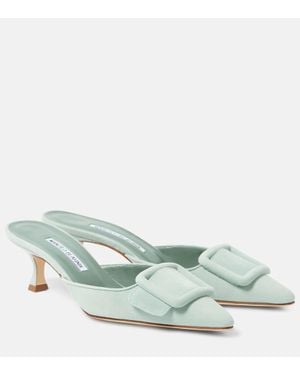 Manolo Blahnik Mules Maysale 50 - Verde