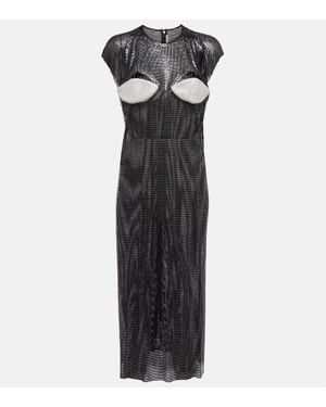Christopher Kane Verziertes Midikleid - Schwarz