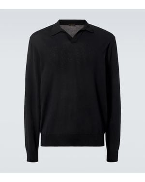 Rubinacci Amalfi Cotton Polo Shirt - Black