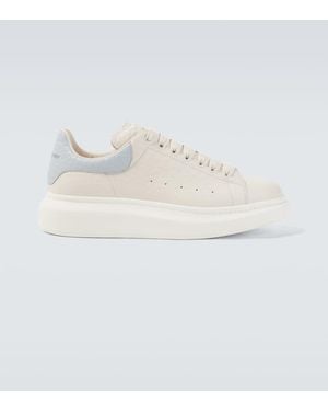 McQueen Oversized Leather Trainers - White