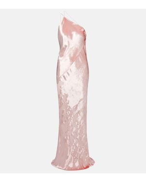 The Sei Asymmetric Velvet Gown - Pink