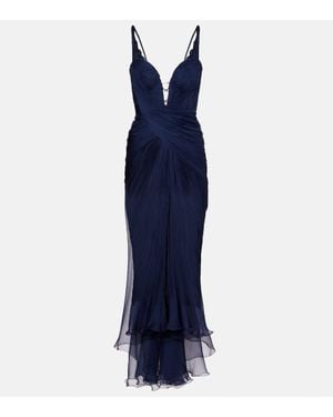 Maria Lucia Hohan Robe Corinna Aus Seide - Blau