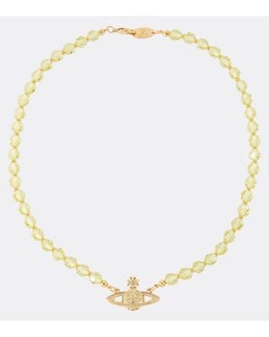 Vivienne Westwood Choker Messaline Mit Kristallen - Mettallic