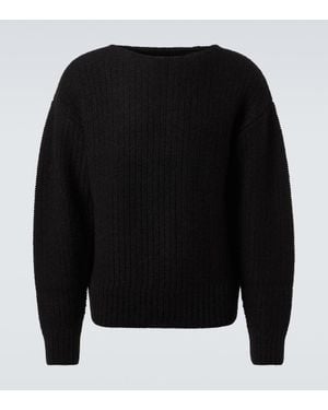 Visvim Logo Wool And Mohair-Blend Jumper - Black