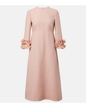 Valentino Midikleid Aus Crepe Couture - Pink