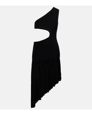 Alaïa One-Shoulder-Midikleid - Schwarz