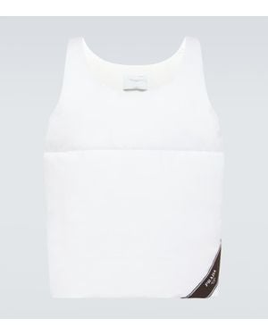 Prada Cotton Down Tank Top - White