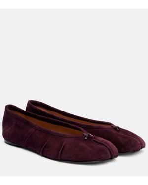 Maison Margiela Ballerinas Tabi Aus Veloursleder - Rot