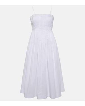 STAUD Abito Midi Bella - Bianco